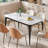 Krystah Rectangular Large Corner of Sintered Stone Ceramics Dining Table with Metal legs-229187751-227807019