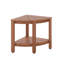 Banc de douche d'angle avec rangement, tabouret de salle de bain imperméable HIPS à 2 niveaux, largeur 40 cm, aspect bois, étagère d'angle antidérapante pour salle de bain, baignoire, spa, teck-741403997