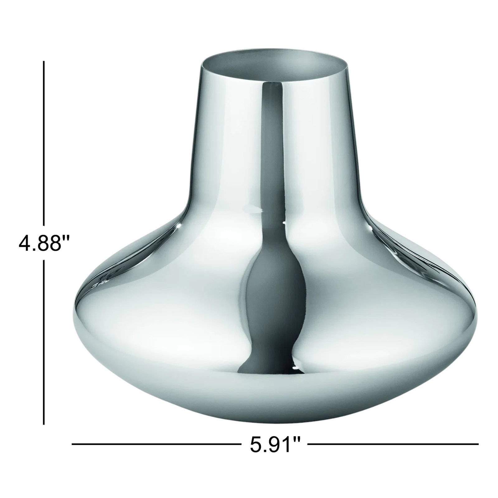 Henning Koppel Table Vase, 4.88" H x 5.91" W x 5.91" D