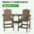 Wolak HDPE Outdoor Adirondack Chair Set With Detachable Tray-920299635