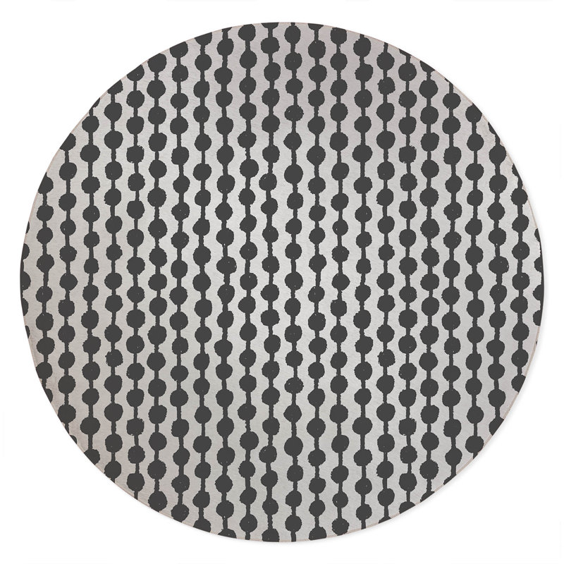 Tapis d'extérieur antidérapant à pois, Rond 5 pi