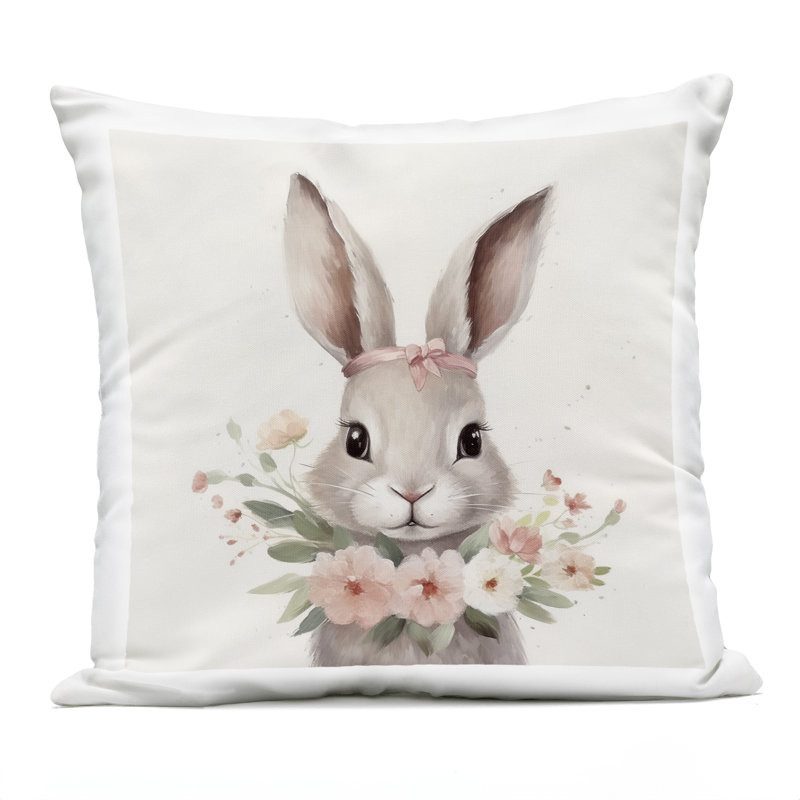 Coussin Girly, Lapin rose 1