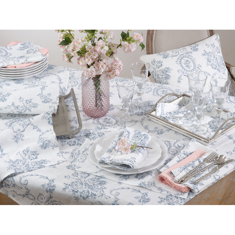 Chemin de table Vickrey, 72 po x 16 po, Indigo