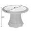 Bonita 42 in. W Round Rattan Dining Table with Glass Top