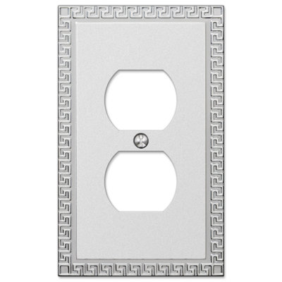 Greek 1-Gang Duplex Outlet Wall Plate
