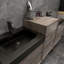 Ensemble de meuble-lavabo mural double avec plateau en métal 66,5 po Ayami-52197044