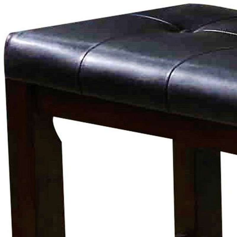 Banc à hauteur de comptoir noir et espresso Nottingham