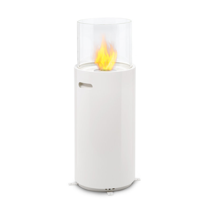 Steel Bio-Ethanol Smokeless Outdoor Fireplace, White