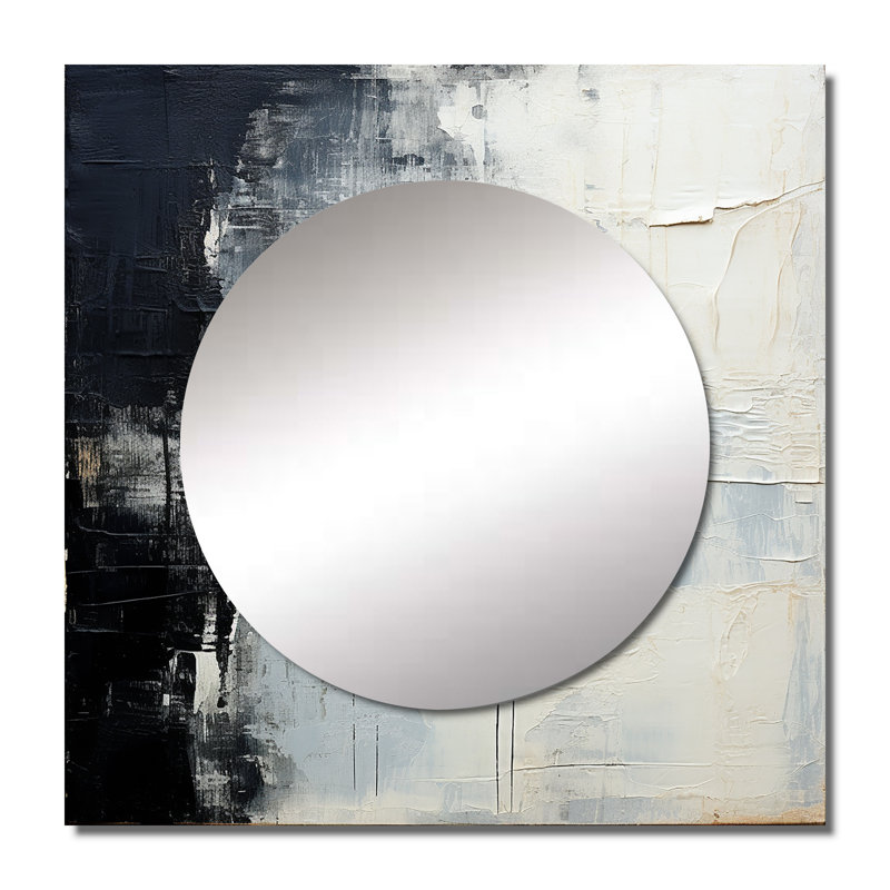 Adael - Minimalisme noir et blanc Paint II, 23 po x 23 po