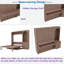 Lit escamotable avec tablette Stoarge, bureau, lumière DEL, armoire et 3 tiroirs Murphy-839985710