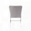 Ensemble de chaises d'appoint en velours gris clair avec support de poids fiable