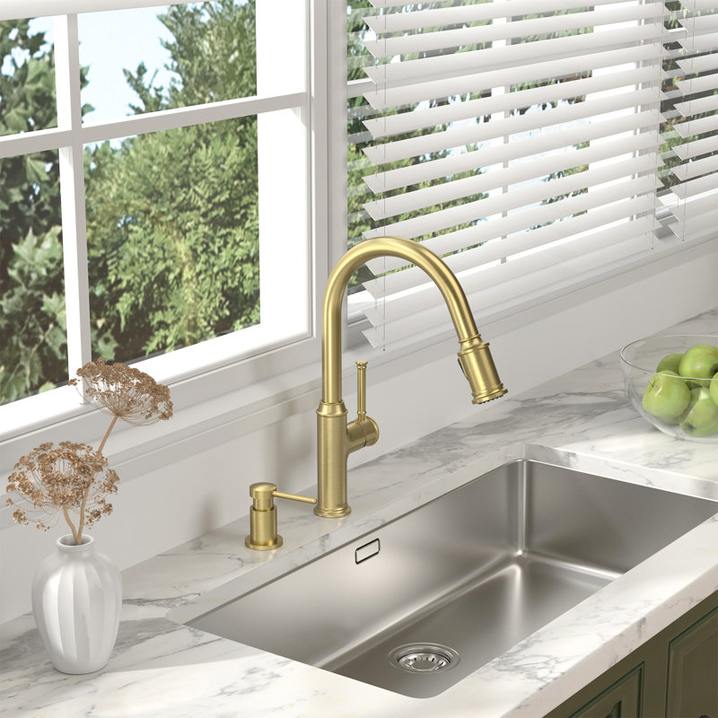 Kitchen Sink Soap Dispenser, Gold