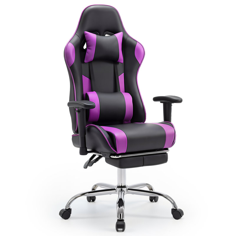 Fauteuil de jeu ergonomique avec repose-pieds, accoudoirs réglables en 3D et fonction d'inclinaison, chaise de bureau d'ordinateur à haut dossier avec support lombaire pour adultes, bureau, jeux