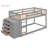 Twin Storage Bunk Bed Solid Wood Frame With Shelves By RIDGEPOLE Gray-1902903485-1902903484