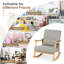 Chaise berçante rembourrée avec coussin Jahlon