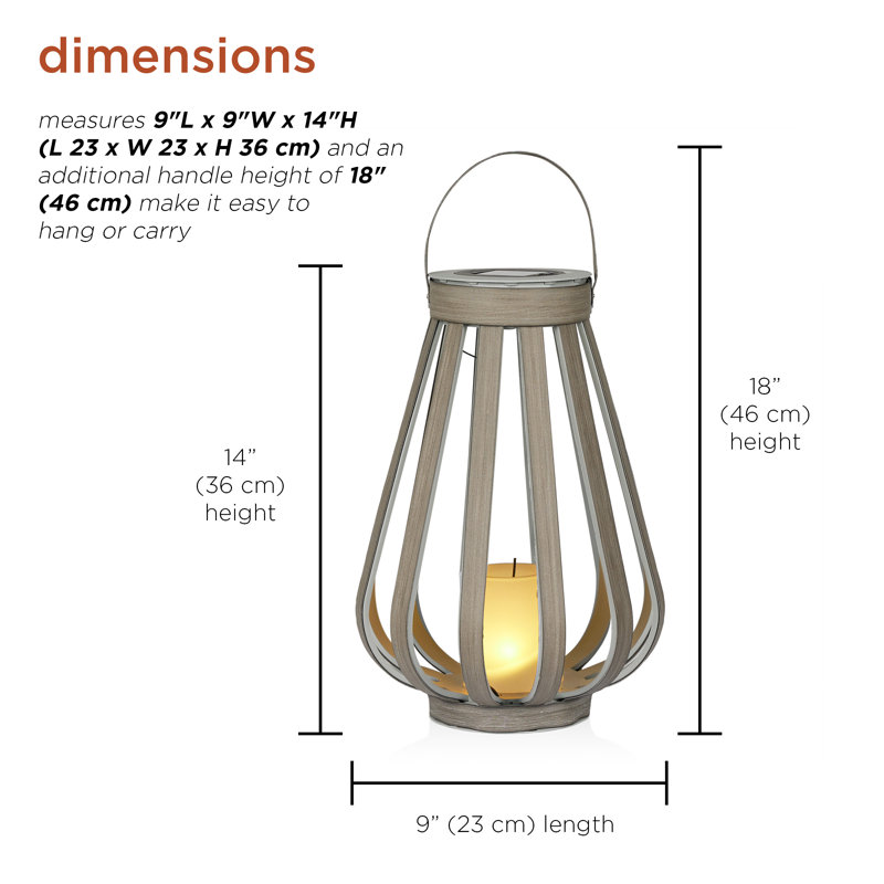 Solar Decorative Plastic Lantern w/ LED Light