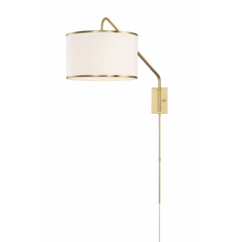 Yuleimi Swing Arm Sconce, Soft Brass