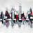 Gray and Red Cityscape Tablecloth - Indoor Outdoor Decor