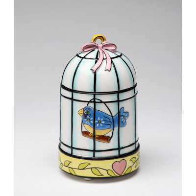 Ceramic Bird Cage Votive Holder 