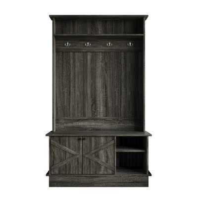 Hall Tree with Storage Cabinet