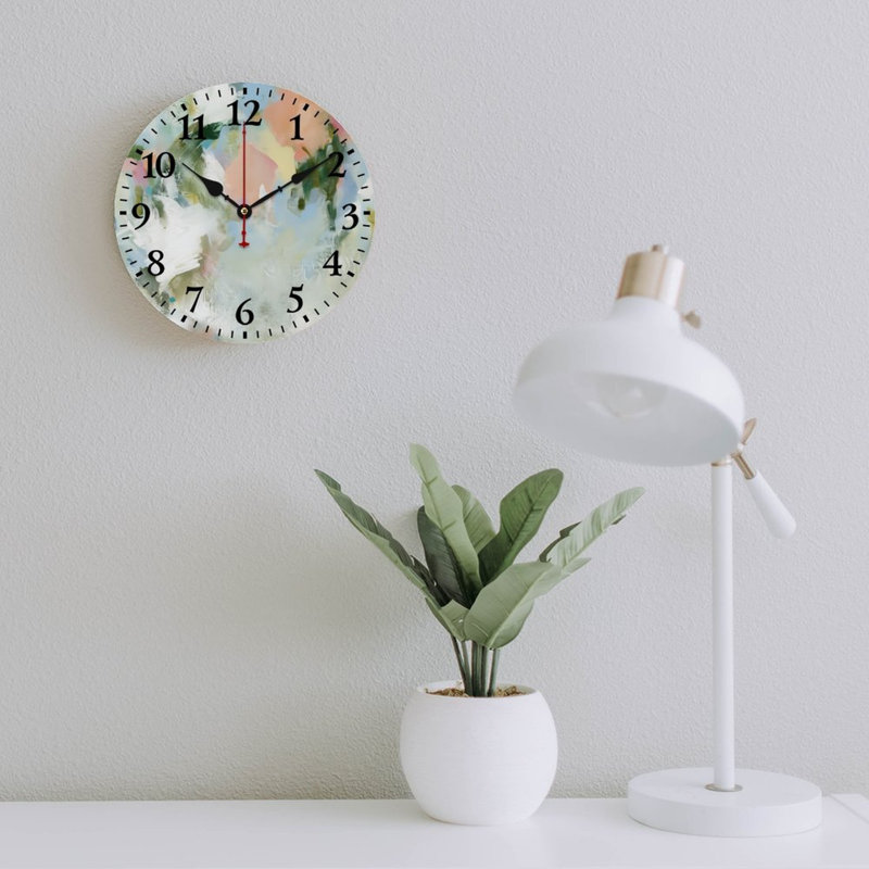 Horloge murale à baies d'açai 12 x 12 pouces, pour potager
