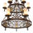 18 - Light Dimmable Wagon Wheel Chandelier