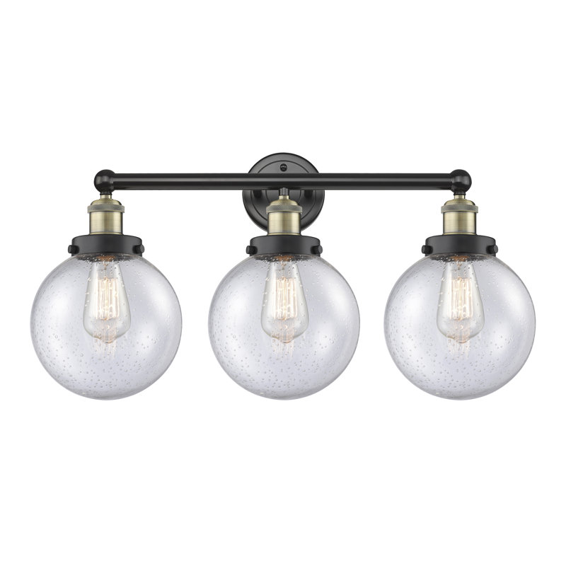 Alphonsa 3 - Light Dimmable Vanity Light, Seedy, Black Antique Brass