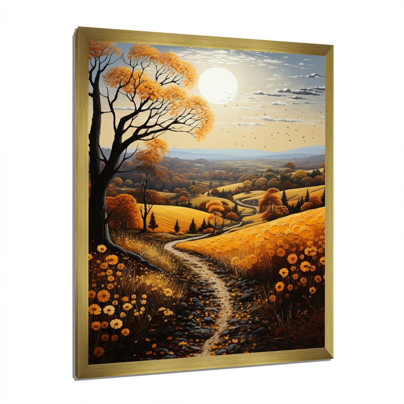 «Countryside Harvest» - Impression, H 20 po x l 12 po x P 1 po, Encadrement doré