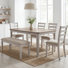 Berger 6-Piece Rustic Solid Wood Dining Table with Chair and Bench Set