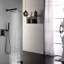 Douche de salle de bain 10 pouces - Mélangeur de pluie mural luxueux en laiton noir mat-124583739