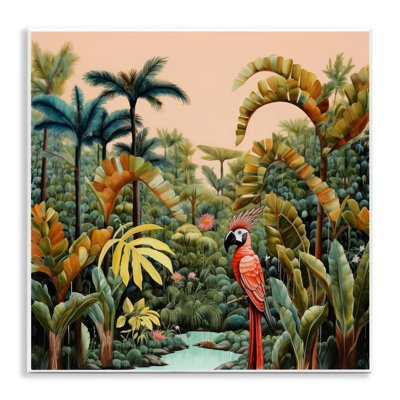 Perroquet dans une végétation tropicale