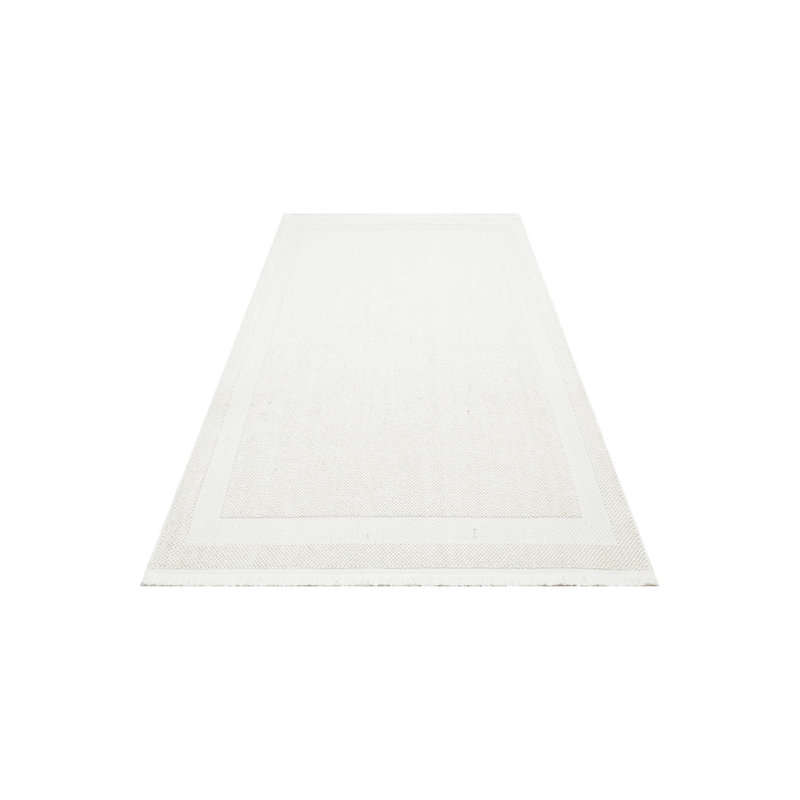 Tapis rectangulaire en polyester tissé à la machine de couleur unie Ullery, Rectangle 3 pi 11 po x 5 pi 11 po