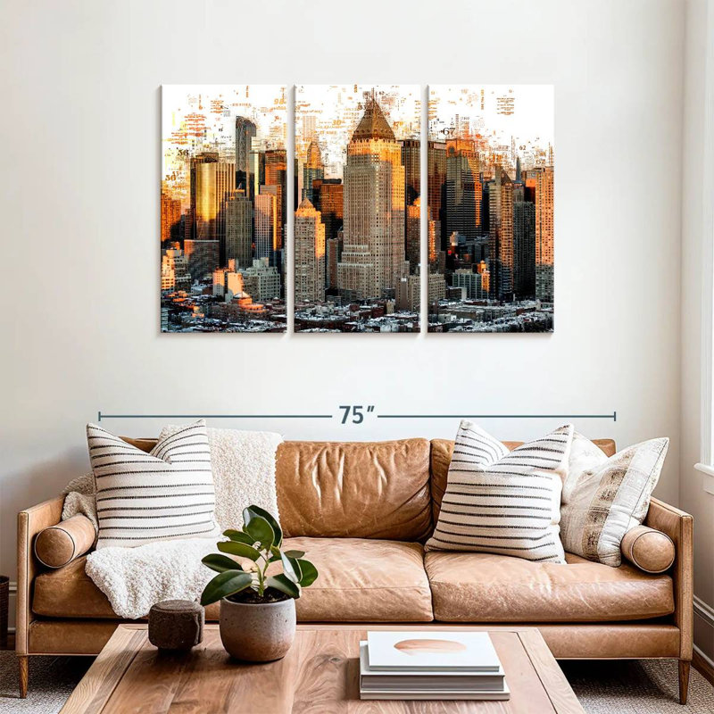 «Sirci New York Buildings Abstract», H 36 po x l 57 po