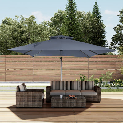 Parasol d'extérieur à double toit pour patio (sans base de parasol)