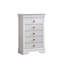 Commode verticale à 5 tiroirs avec boutons dorés