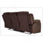Canapé moderne manuel 1pc avec accoudoirs rembourrés et capitonnés à l'horizontale, port USB, finition chocolat, mobilier de salon principal-1461126624