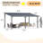 Wall-Mounted Heavy Duty Lean To Metal Pergolas And Gazebos-123197851