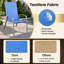 Chaises de patio empilables, tissu Textilène durable avec accoudoirs, cadre en métal robuste, chaises de salle à manger d'extérieur ergonomiques à séchage rapide pour la cour arrière et le bord de la piscine (bleu marine, 4 pièces)-109080136-126637970