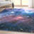  Celestial Space Nebula Modern Abstract Multi Colour Flat-Weave 5'3" x 7'3" Area Rug