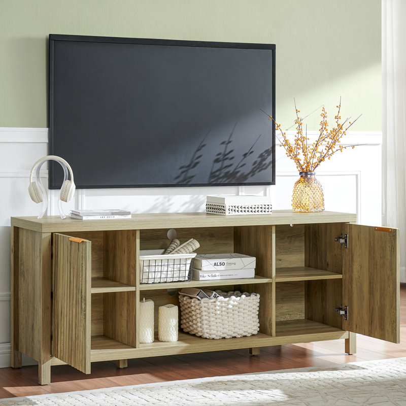 Crédence de rangement l 67 po Nicolee, Chêne sable, H 25 po x l 67 po x P 15,4 po