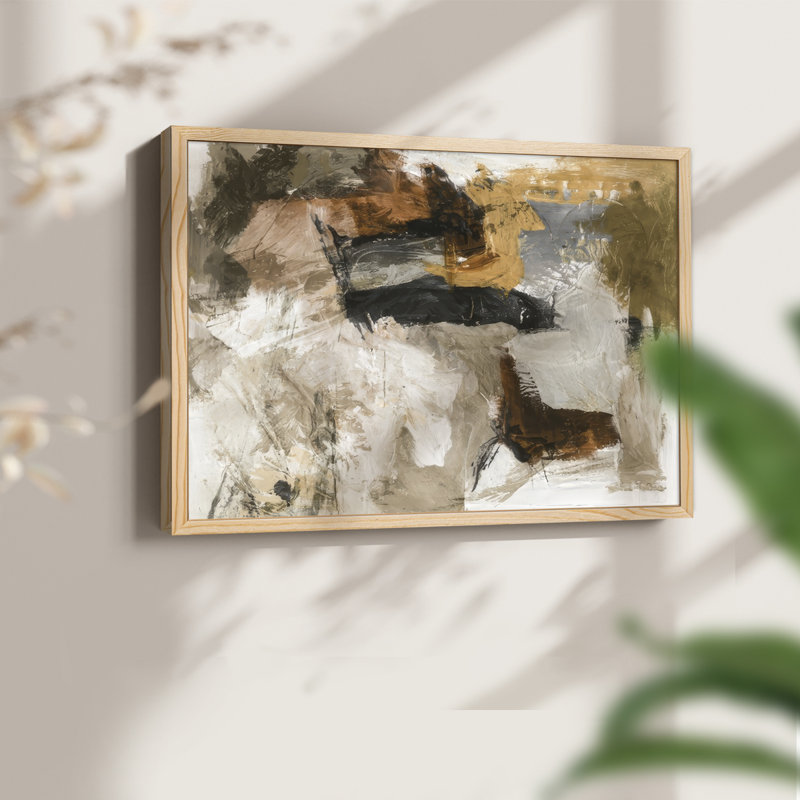 Warm Neutral Medley I - Impression encadrée - réarmable, H 8 po x l 10 po, Naturel