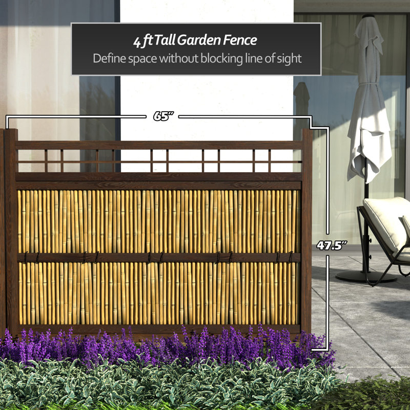 4 ft. H x 3 ft. W Japanese Kumo Fence Panel, 4 ft. H x 5.5 ft. W