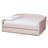 Marlee Modern Full Size Velvet Fabric Daybed in Pink, 34.71" H X 81.50'' L X 57.72'' W-1293229175-1293229174