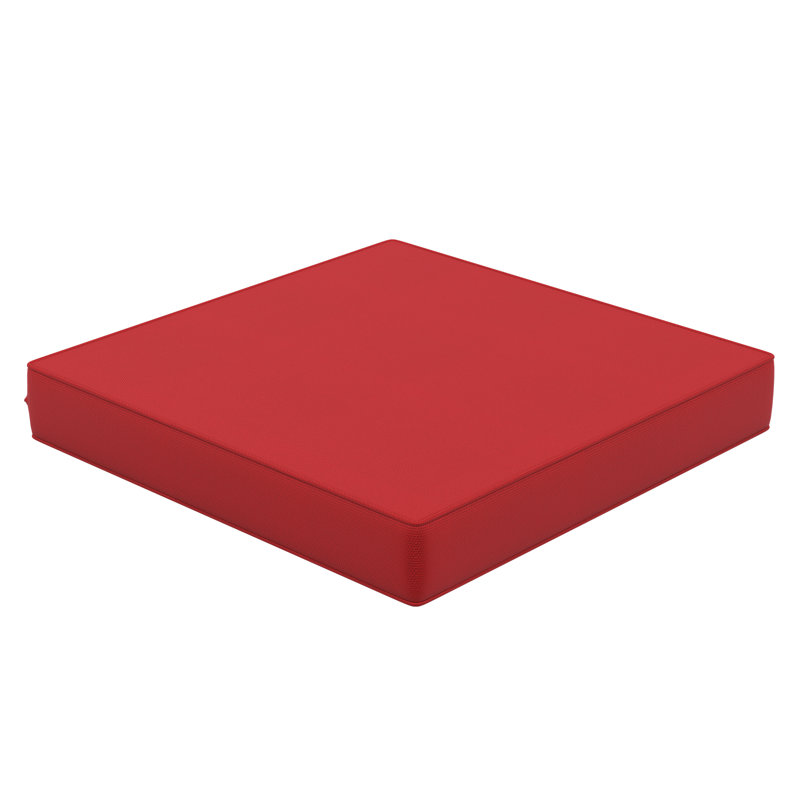 Sunbrella® Outdoor Ottoman Seat Cushion, Canvas Jockey Red, 24" W x 24" D