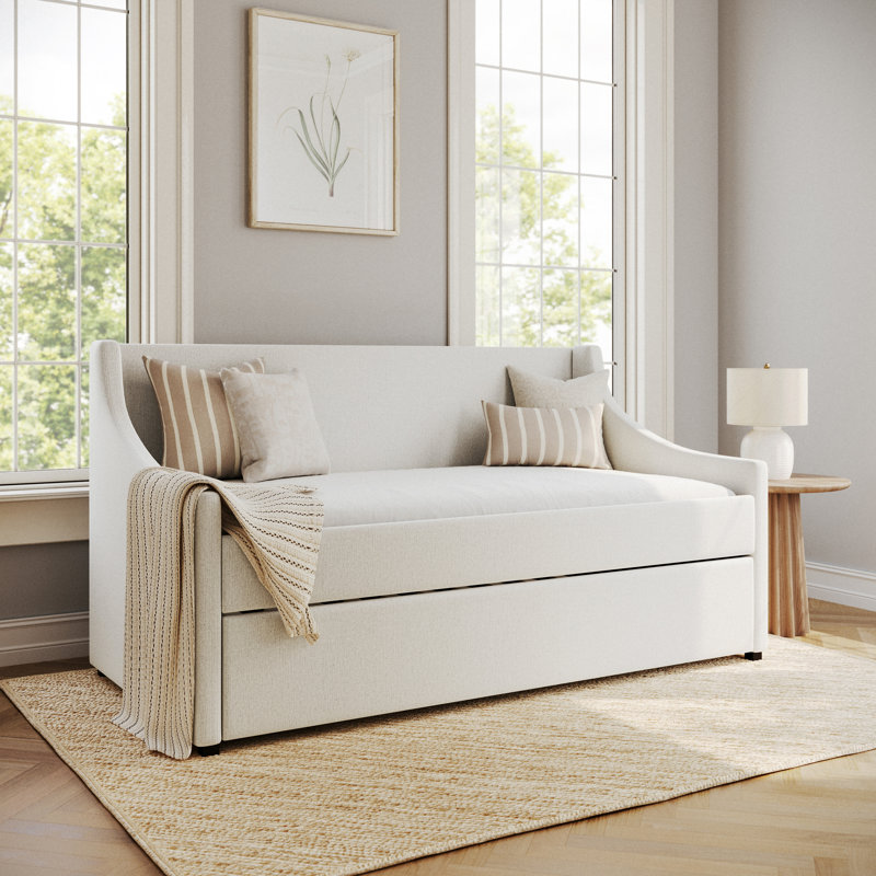 Lit de jour Martha Stewart Simone avec glissière arrière et lit gigogne