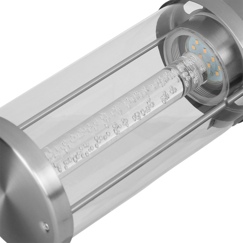 Fedeli Silver 41cm H Integrated LED Outdoor Armed Sconce