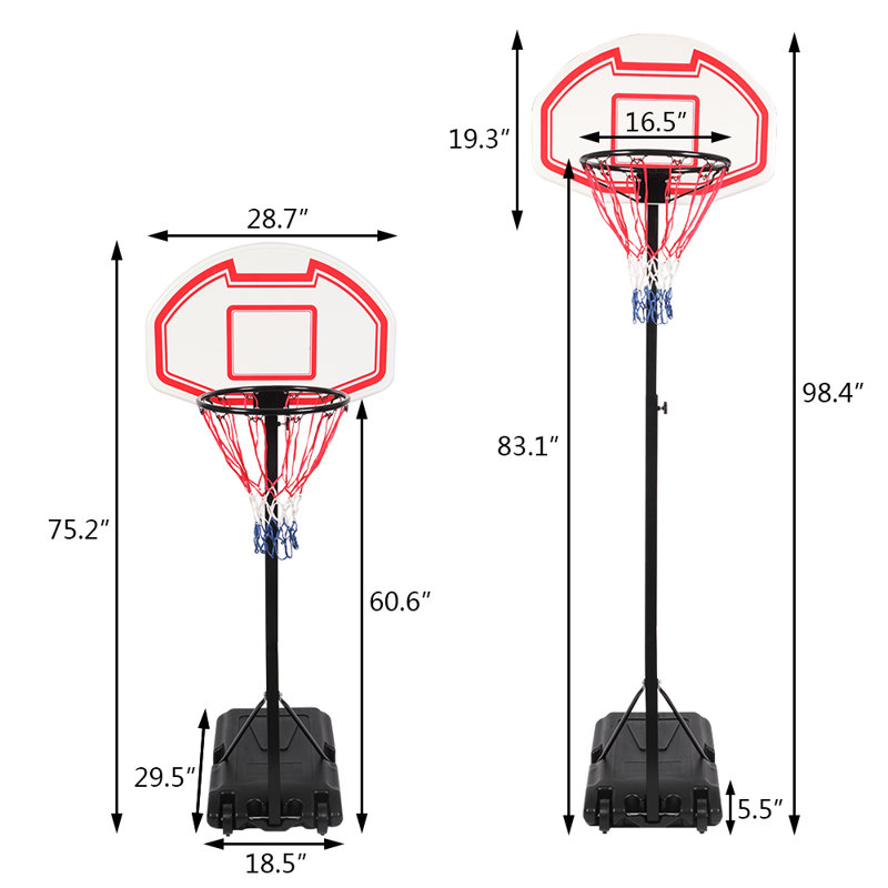 Panier de basketball pour adolescent