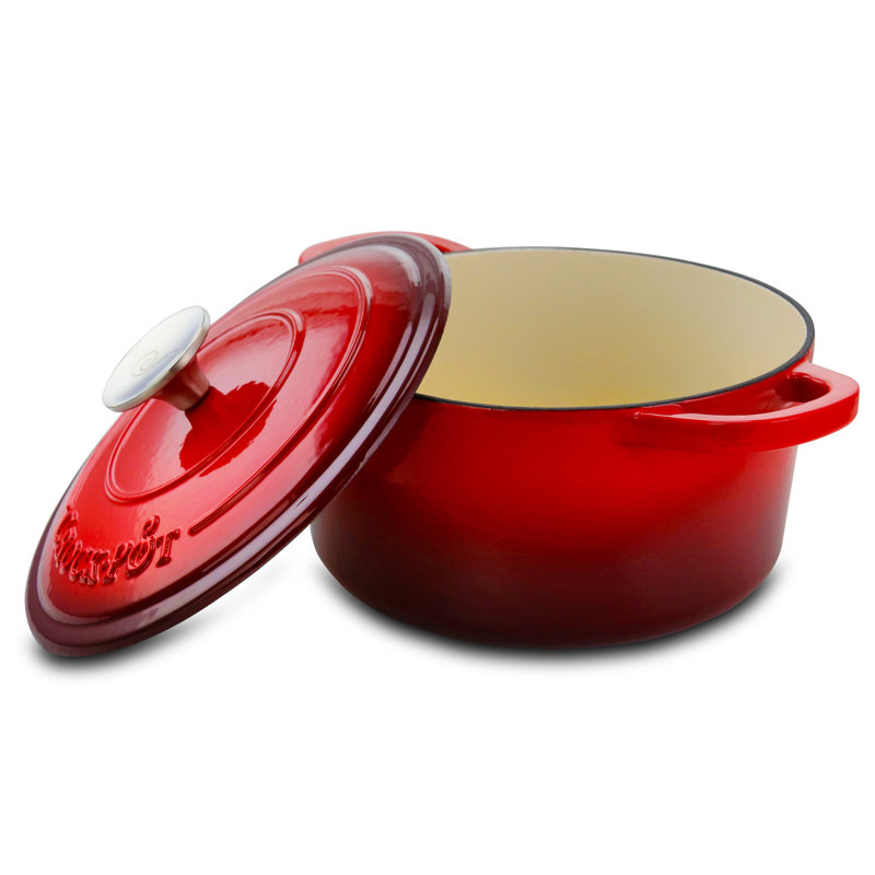 Mijoteuse en fonte émaillée ronde avec couvercle de 5 pintes Crockpot Artisan