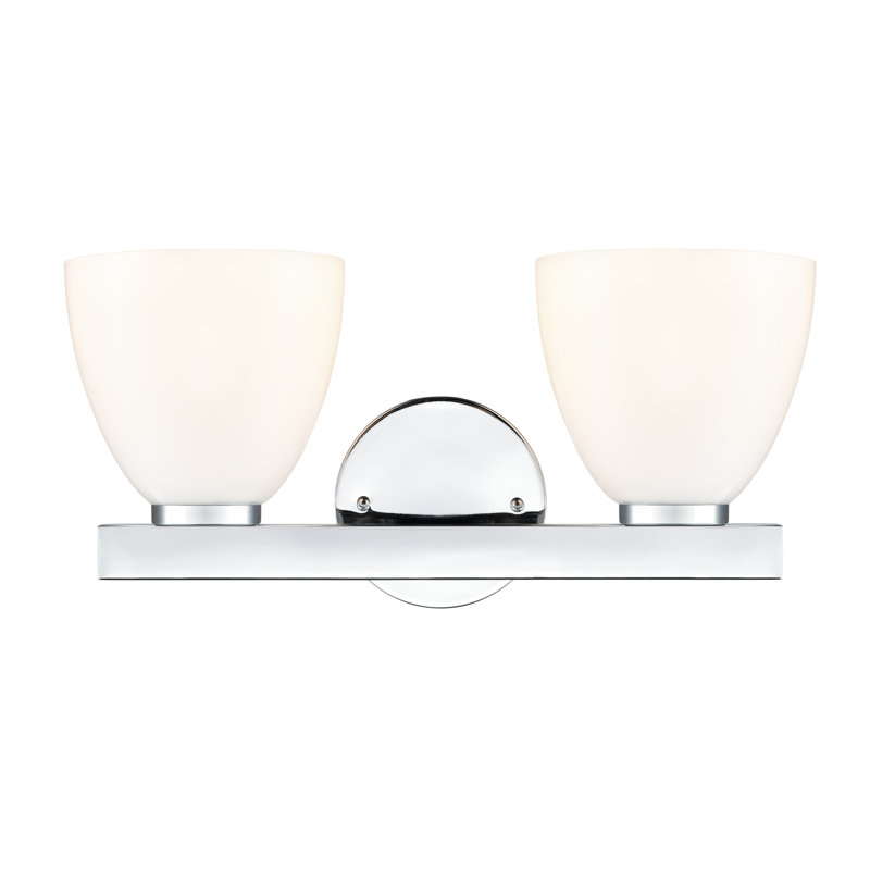 Meuble-lavabo à 2 lumières de 15,75 po de largeur Wrisley, Chrome poli