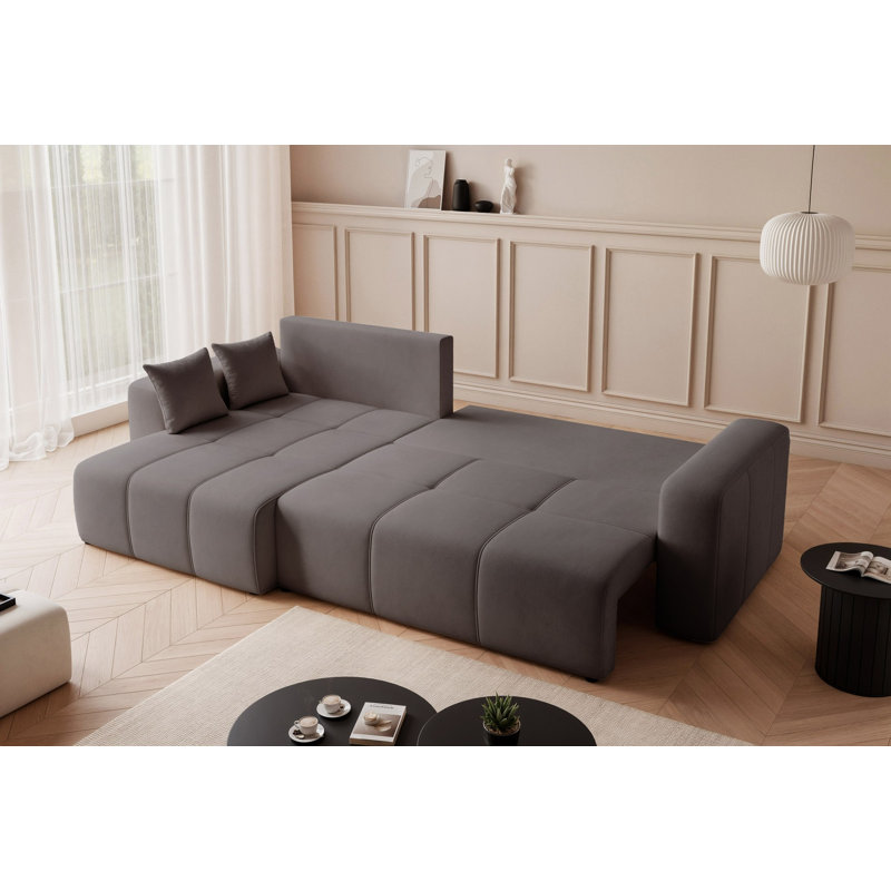 4 Seater Sofa Bed, Grey